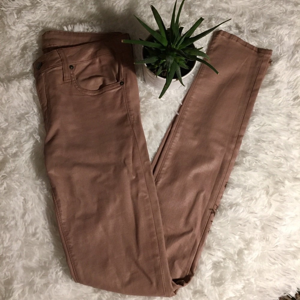 Helmet Lang Gloss Wash 5 Pocket Skinny Jeans 26